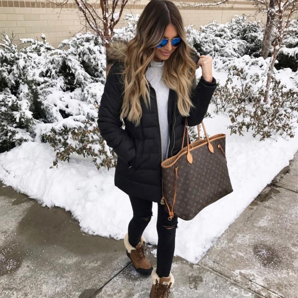 Michael Kors Hooded Down & Feather Fill Coat